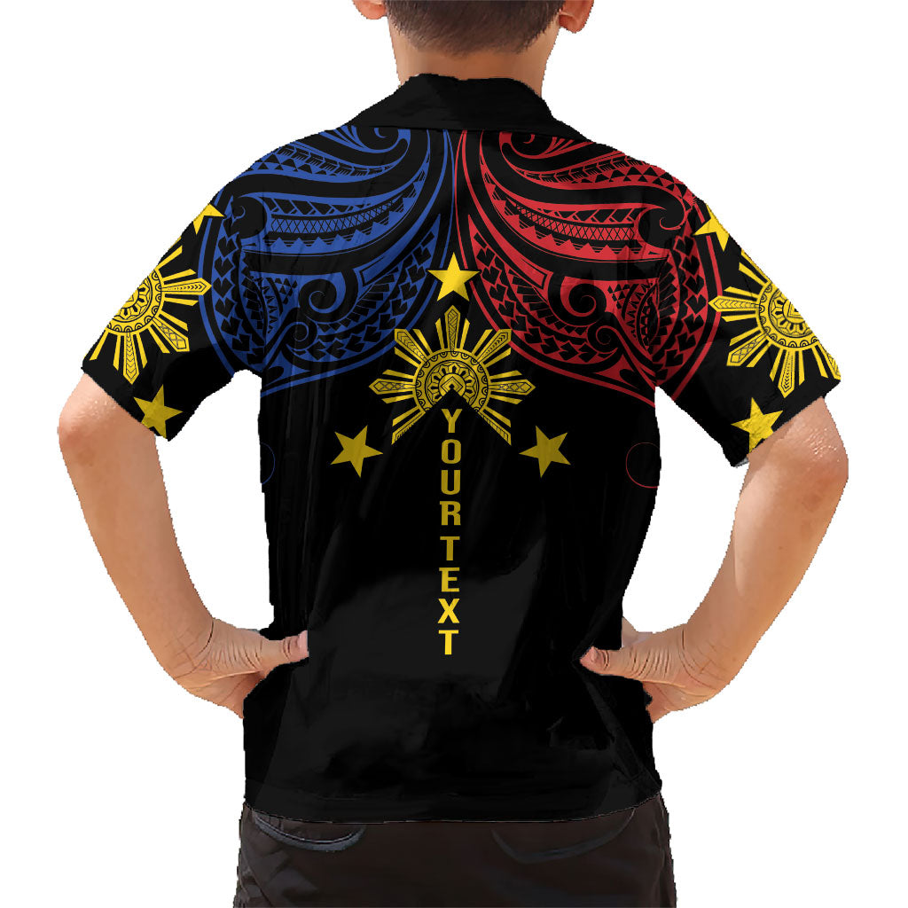 Philippines Heritage Personalized Family Matching Long Sleeve Bodycon Dress and Hawaiian Shirt Baybayin Philipinas Sun