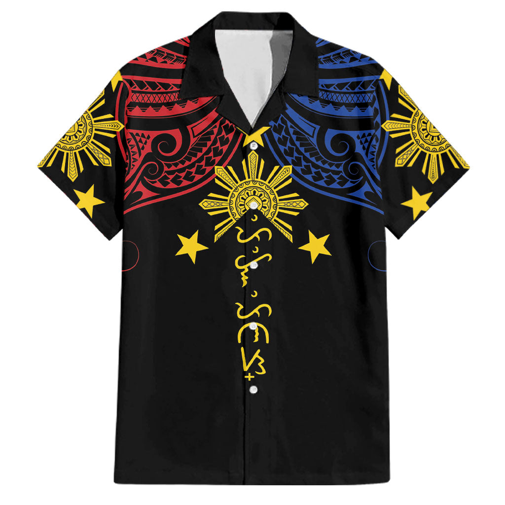 Philippines Heritage Personalized Family Matching Long Sleeve Bodycon Dress and Hawaiian Shirt Baybayin Philipinas Sun