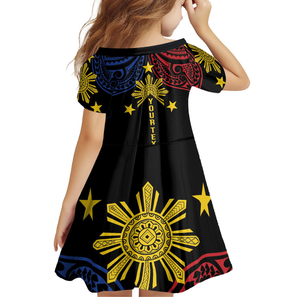Philippines Heritage Personalized Family Matching Mermaid Dress and Hawaiian Shirt Baybayin Philipinas Sun LT7 - Polynesian Pride