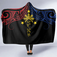 Philippines Heritage Hooded Blanket Baybayin Philipinas Sun