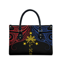Philippines Heritage Leather Bag Baybayin Philipinas Sun