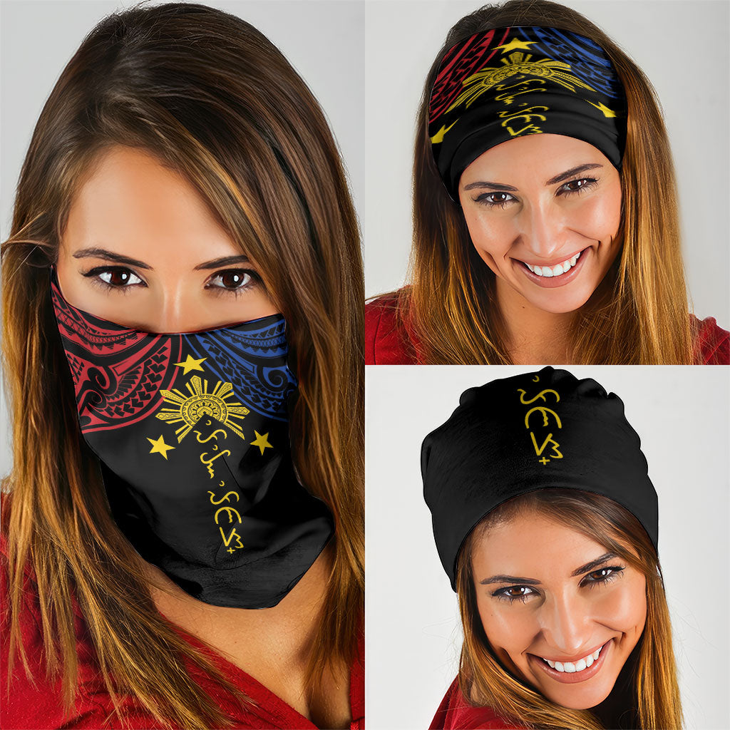 Philippines Heritage Neck Gaiter Baybayin Philipinas Sun LT7 - Polynesian Pride