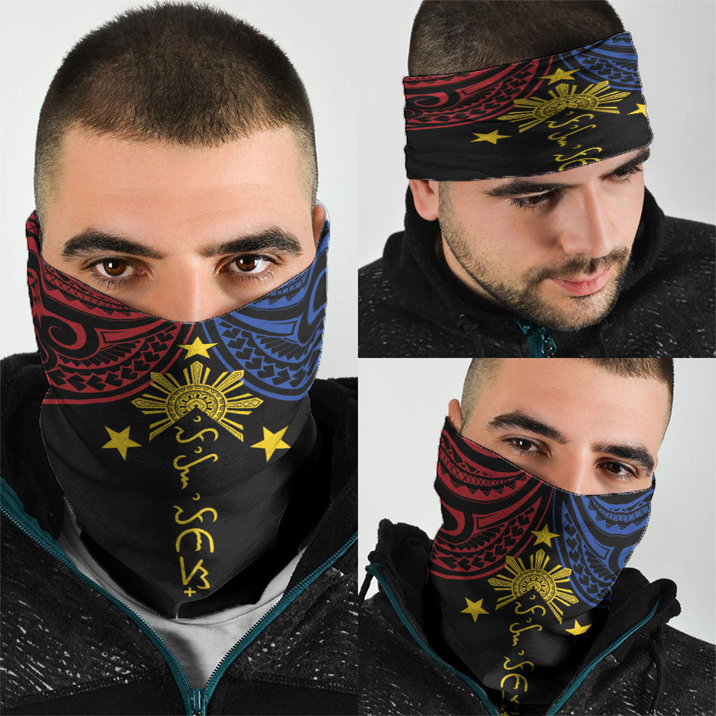 Philippines Heritage Neck Gaiter Baybayin Philipinas Sun LT7 - Polynesian Pride