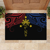 Philippines Heritage Rubber Doormat Baybayin Philipinas Sun