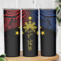 Philippines Heritage Skinny Tumbler Baybayin Philipinas Sun