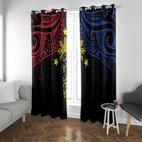 Philippines Heritage Window Curtain Baybayin Philipinas Sun