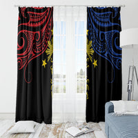 Philippines Heritage Window Curtain Baybayin Philipinas Sun