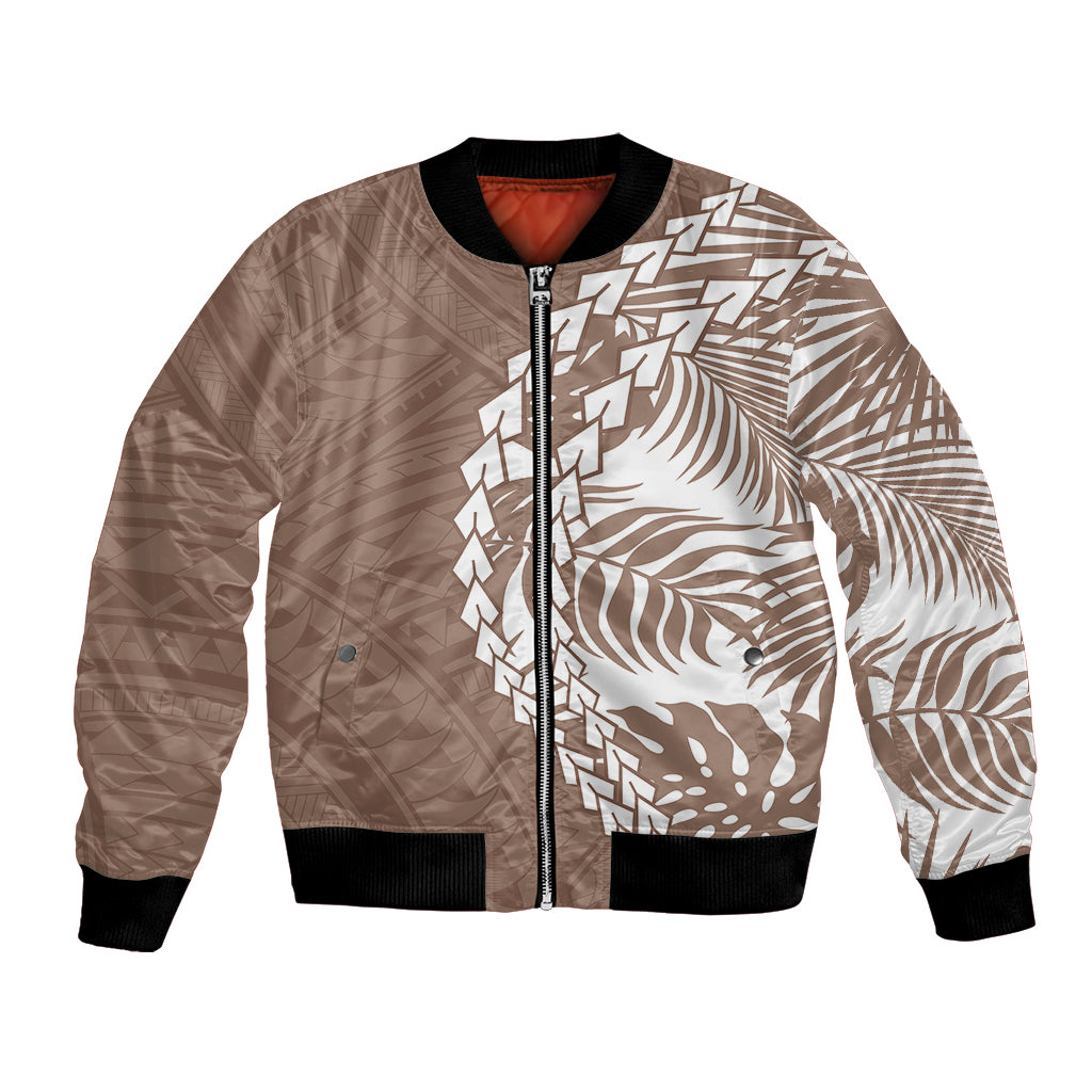 Polynesian Pride Bomber Jacket Polynesia Tribal - Tropical Brown LT7 Unisex Brown - Polynesian Pride