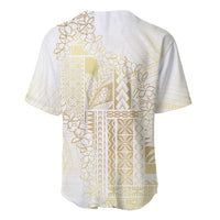 Samoa Lotu Tamaiti Mamanu Siapo Baseball Jersey Golden Plumeria - Polynesian Pride