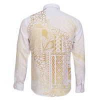 Samoa Lotu Tamaiti Mamanu Siapo Family Matching Summer Maxi Dress and Hawaiian Shirt Golden Plumeria - Polynesian Pride