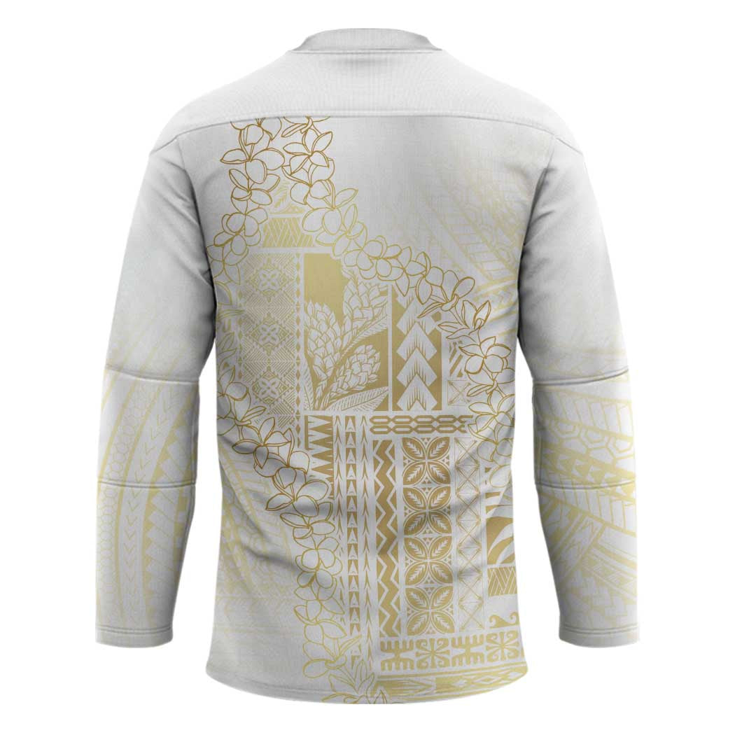 Samoa Lotu Tamaiti Mamanu Siapo Hockey Jersey Golden Plumeria - Polynesian Pride