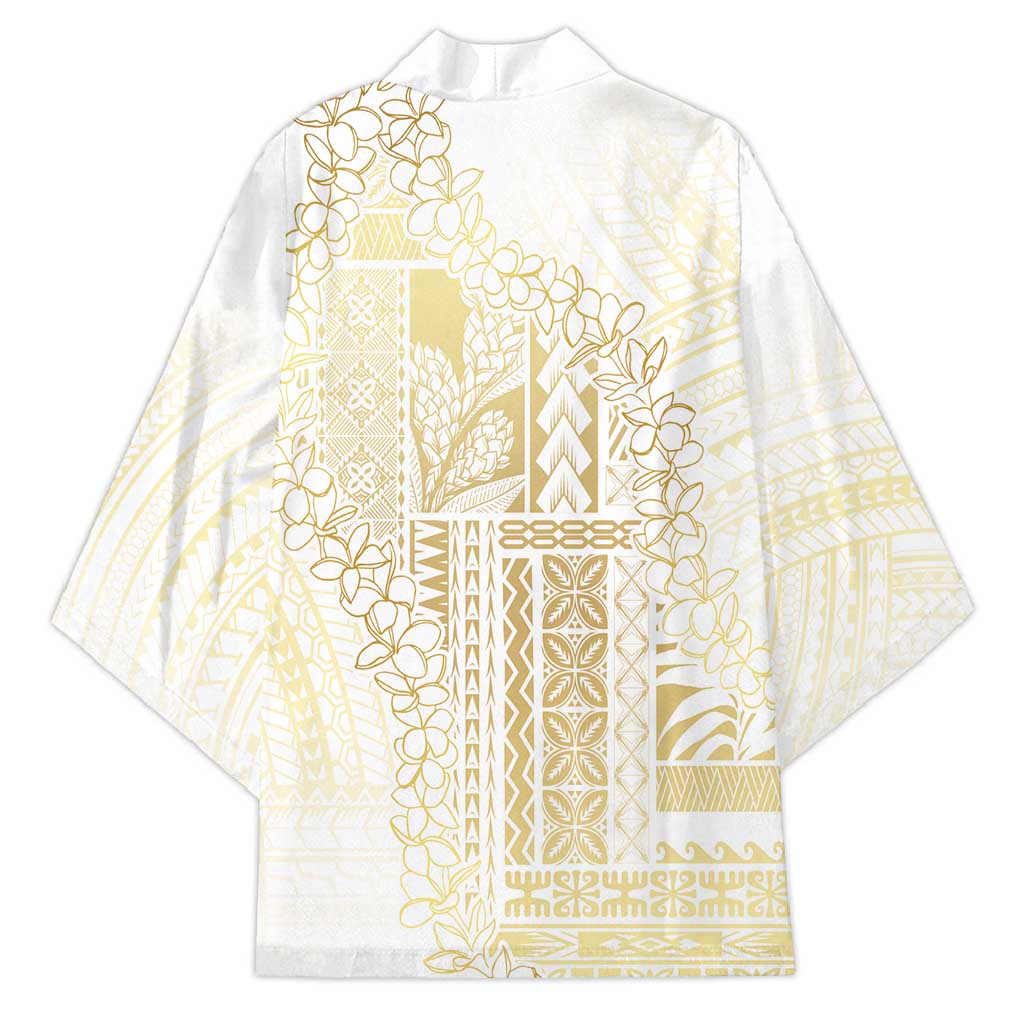 Samoa Lotu Tamaiti Mamanu Siapo Kimono Golden Plumeria - Polynesian Pride