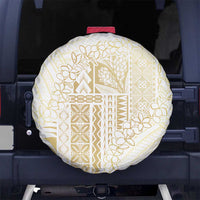 Samoa Lotu Tamaiti Mamanu Siapo Spare Tire Cover Golden Plumeria - Polynesian Pride
