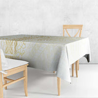 Samoa Lotu Tamaiti Mamanu Siapo Tablecloth Golden Plumeria - Polynesian Pride