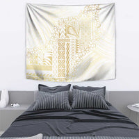 Samoa Lotu Tamaiti Mamanu Siapo Tapestry Golden Plumeria - Polynesian Pride