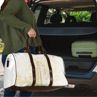 Samoa Lotu Tamaiti Mamanu Siapo Travel Bag Golden Plumeria - Polynesian Pride