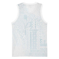 Samoa Lotu Tamaiti Mamanu Siapo Basketball Jersey Off White Plumeria - Polynesian Pride