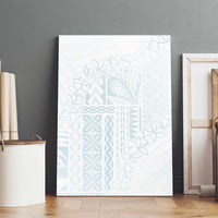 Samoa Lotu Tamaiti Mamanu Siapo Canvas Wall Art Off White Plumeria LT7 - Polynesian Pride