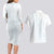 Samoa Lotu Tamaiti Mamanu Siapo Couples Matching Long Sleeve Bodycon Dress and Hawaiian Shirt Off White Plumeria - Polynesian Pride