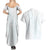 Samoa Lotu Tamaiti Mamanu Siapo Couples Matching Summer Maxi Dress and Hawaiian Shirt Off White Plumeria - Polynesian Pride