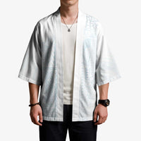 Samoa Lotu Tamaiti Mamanu Siapo Kimono Off White Plumeria - Polynesian Pride