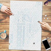 Samoa Lotu Tamaiti Mamanu Siapo Puzzle Off White Plumeria - Polynesian Pride