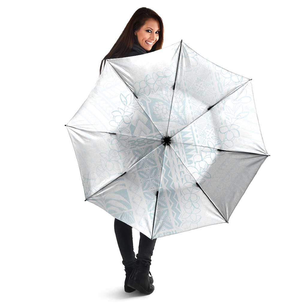 Samoa Lotu Tamaiti Mamanu Siapo Umbrella Off White Plumeria - Polynesian Pride