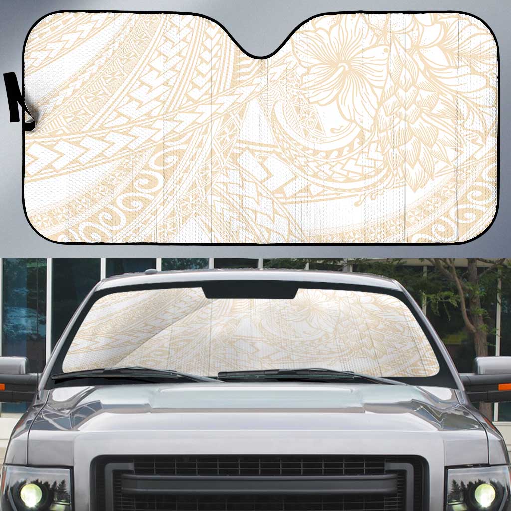 Samoa Lotu Tamaiti Ivory Auto Sun Shade Teuila Tatau - Polynesian Pride