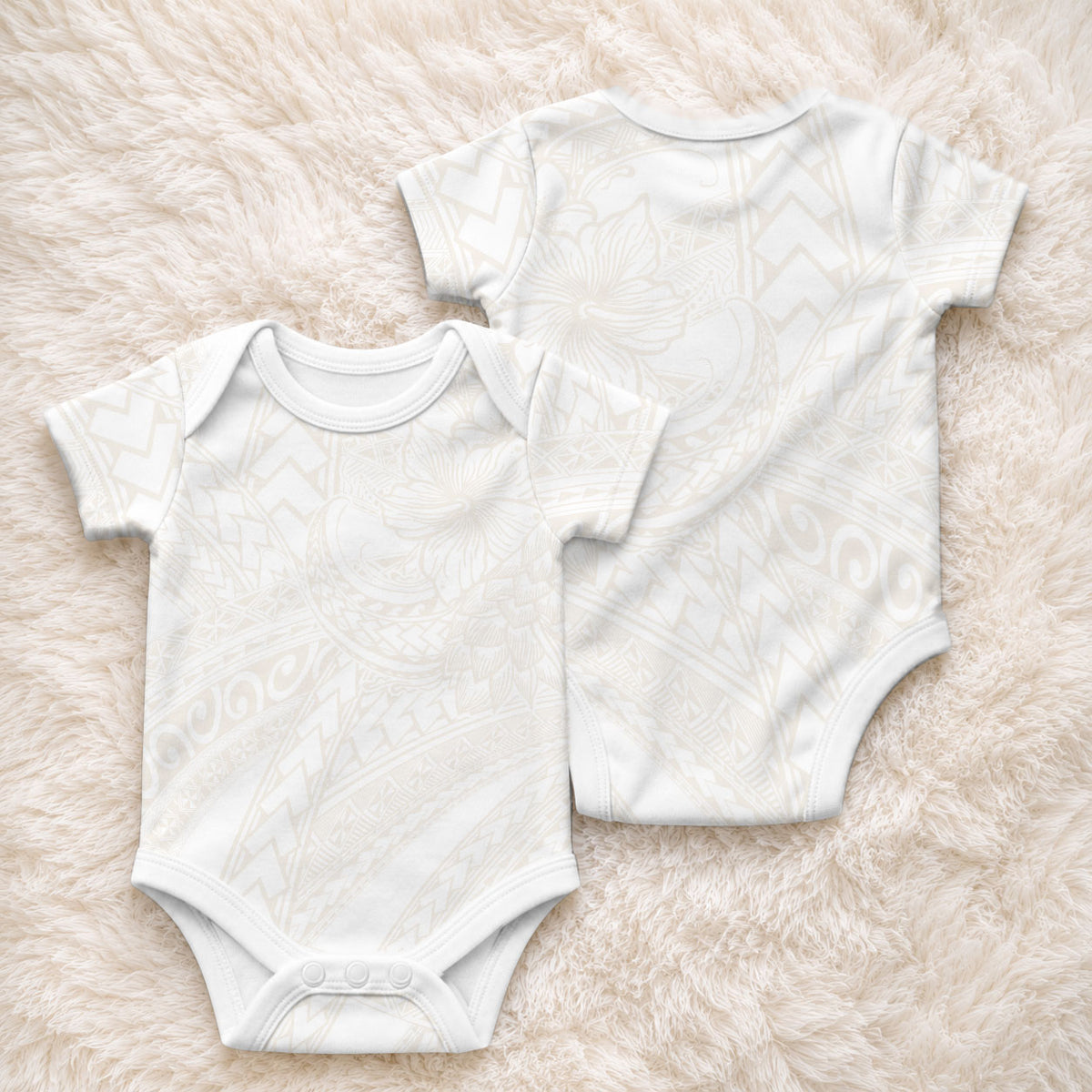 Samoa Lotu Tamaiti Ivory Baby Onesie Teuila Tatau