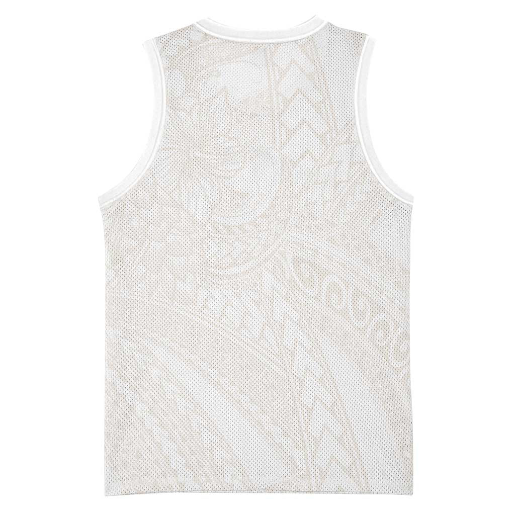 Samoa Lotu Tamaiti Ivory Basketball Jersey Teuila Tatau - Polynesian Pride