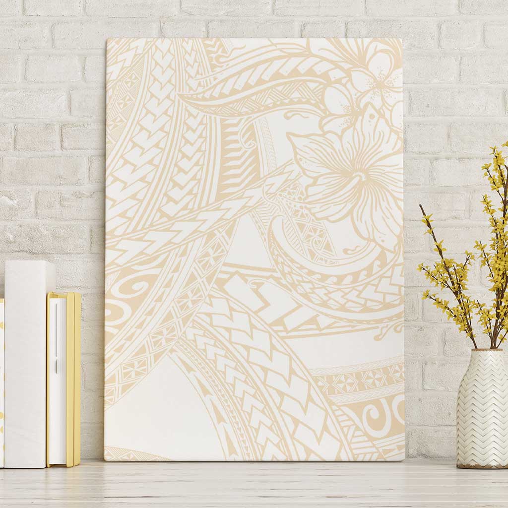 Samoa Lotu Tamaiti Ivory Canvas Wall Art Teuila Tatau - Polynesian Pride