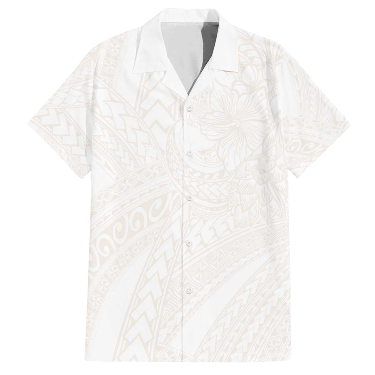 Samoa Lotu Tamaiti Ivory Family Matching Off The Shoulder Long Sleeve Dress and Hawaiian Shirt Teuila Tatau - Polynesian Pride