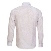 Samoa Lotu Tamaiti Ivory Family Matching Off The Shoulder Long Sleeve Dress and Hawaiian Shirt Teuila Tatau - Polynesian Pride