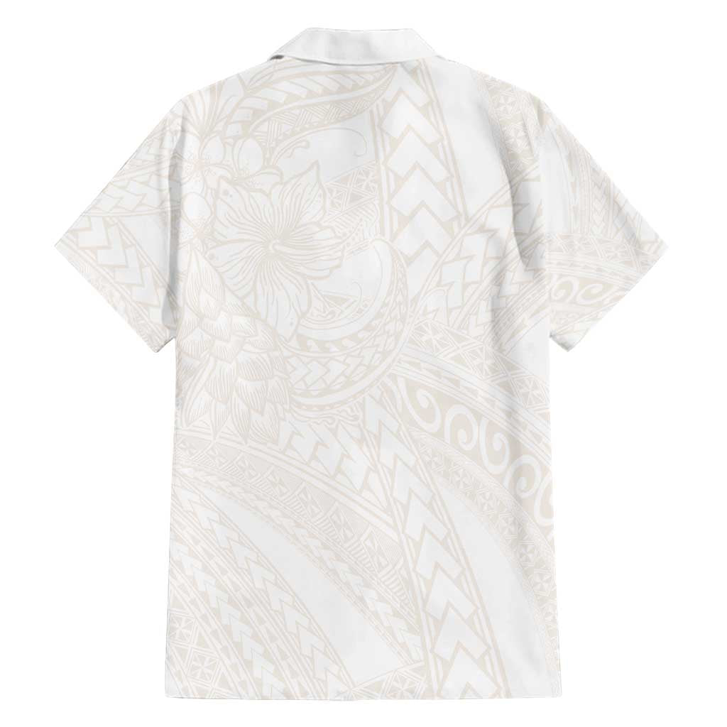 Samoa Lotu Tamaiti Ivory Family Matching Puletasi and Hawaiian Shirt Teuila Tatau - Polynesian Pride
