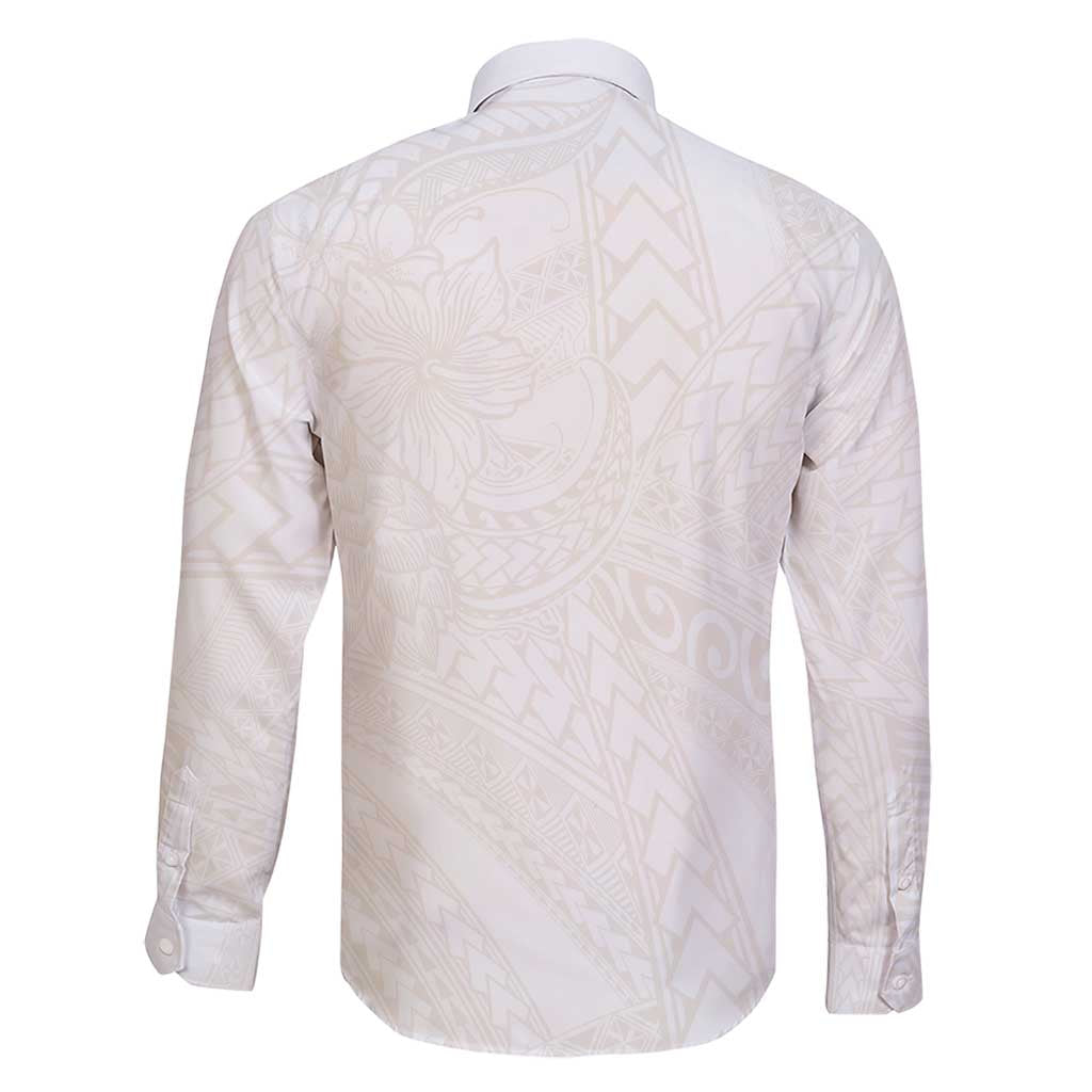 Samoa Lotu Tamaiti Ivory Family Matching Short Sleeve Bodycon Dress and Hawaiian Shirt Teuila Tatau - Polynesian Pride