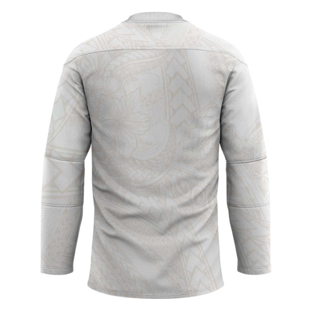 Samoa Lotu Tamaiti Ivory Hockey Jersey Teuila Tatau - Polynesian Pride