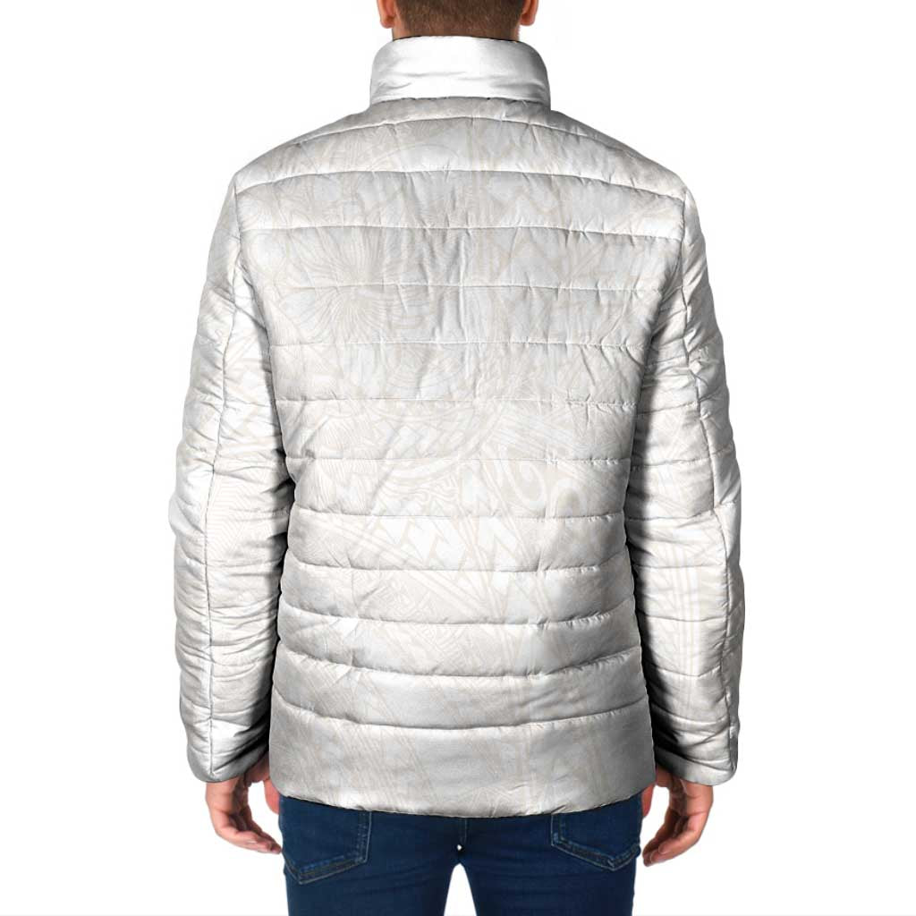 Samoa Lotu Tamaiti Ivory Padded Jacket Teuila Tatau - Polynesian Pride