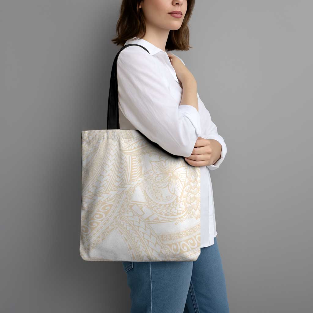 Samoa Lotu Tamaiti Ivory Tote Bag Teuila Tatau LT7 - Polynesian Pride