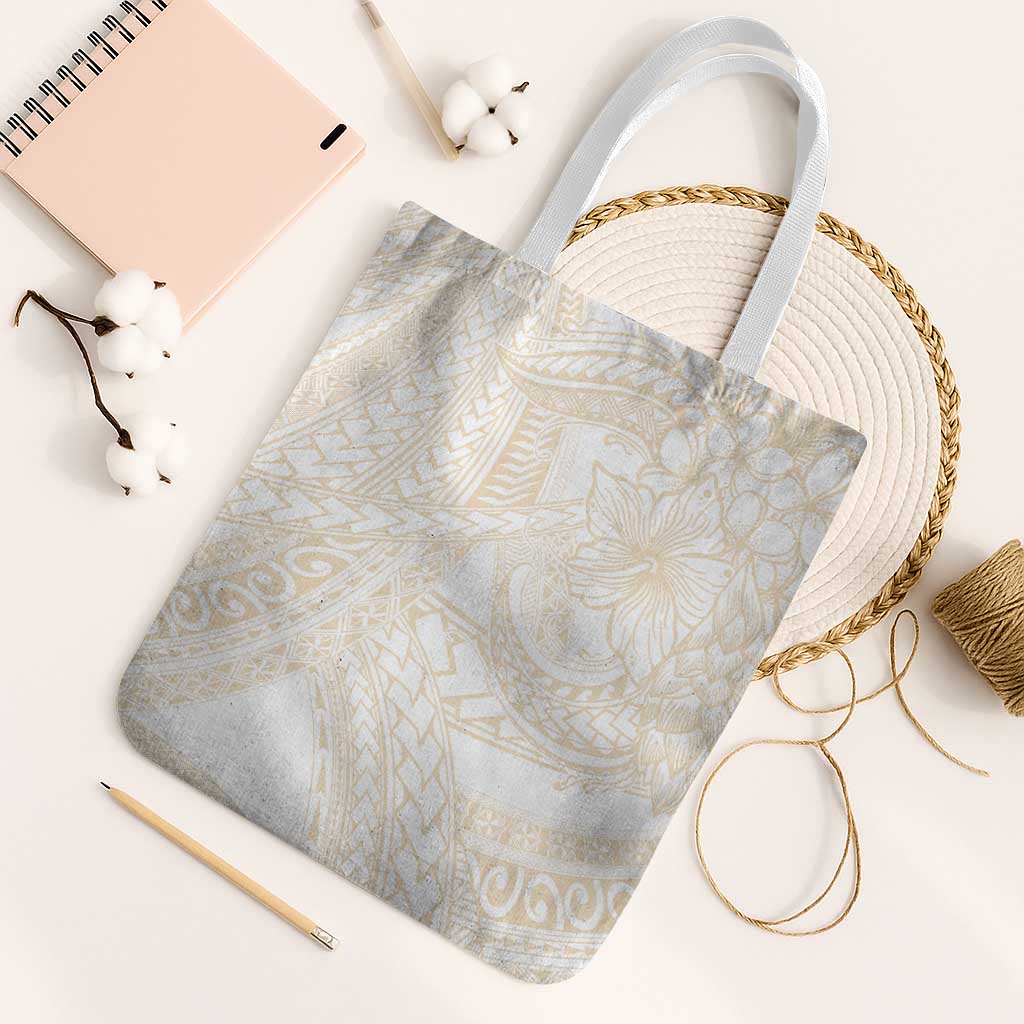 Samoa Lotu Tamaiti Ivory Tote Bag Teuila Tatau LT7 White Strap One Size Ivory - Polynesian Pride