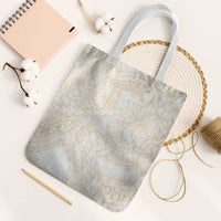 Samoa Lotu Tamaiti Ivory Tote Bag Teuila Tatau LT7 White Strap One Size Ivory - Polynesian Pride