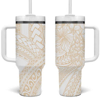 Samoa Lotu Tamaiti Ivory Tumbler With Handle Teuila Tatau - Polynesian Pride