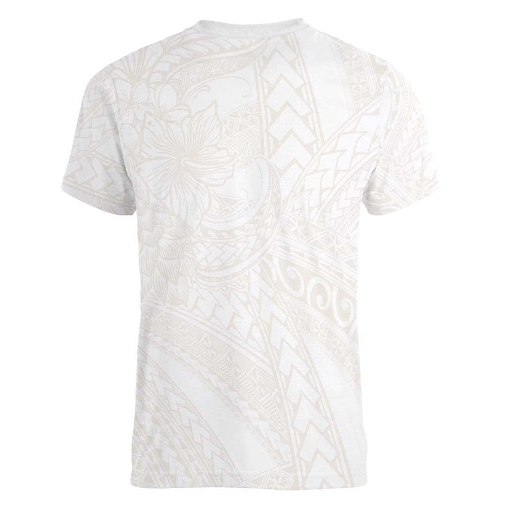 Samoa Lotu Tamaiti Ivory Women V-Neck T-Shirt Teuila Tatau - Polynesian Pride