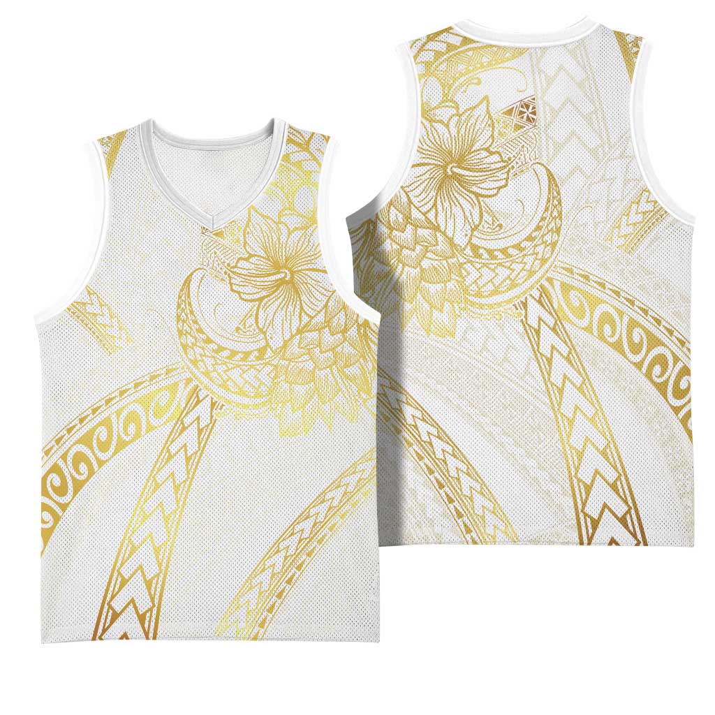 Samoa Lotu Tamaiti Gold Basketball Jersey Teuila Tatau - Polynesian Pride