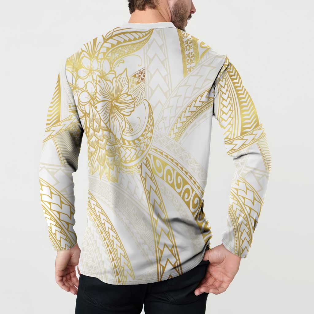Samoa Lotu Tamaiti Gold Button Sweatshirt Teuila Tatau - Polynesian Pride