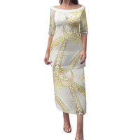 Samoa Lotu Tamaiti Gold Family Matching Puletasi and Hawaiian Shirt Teuila Tatau - Polynesian Pride