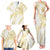 Samoa Lotu Tamaiti Gold Family Matching Tank Maxi Dress and Hawaiian Shirt Teuila Tatau - Polynesian Pride