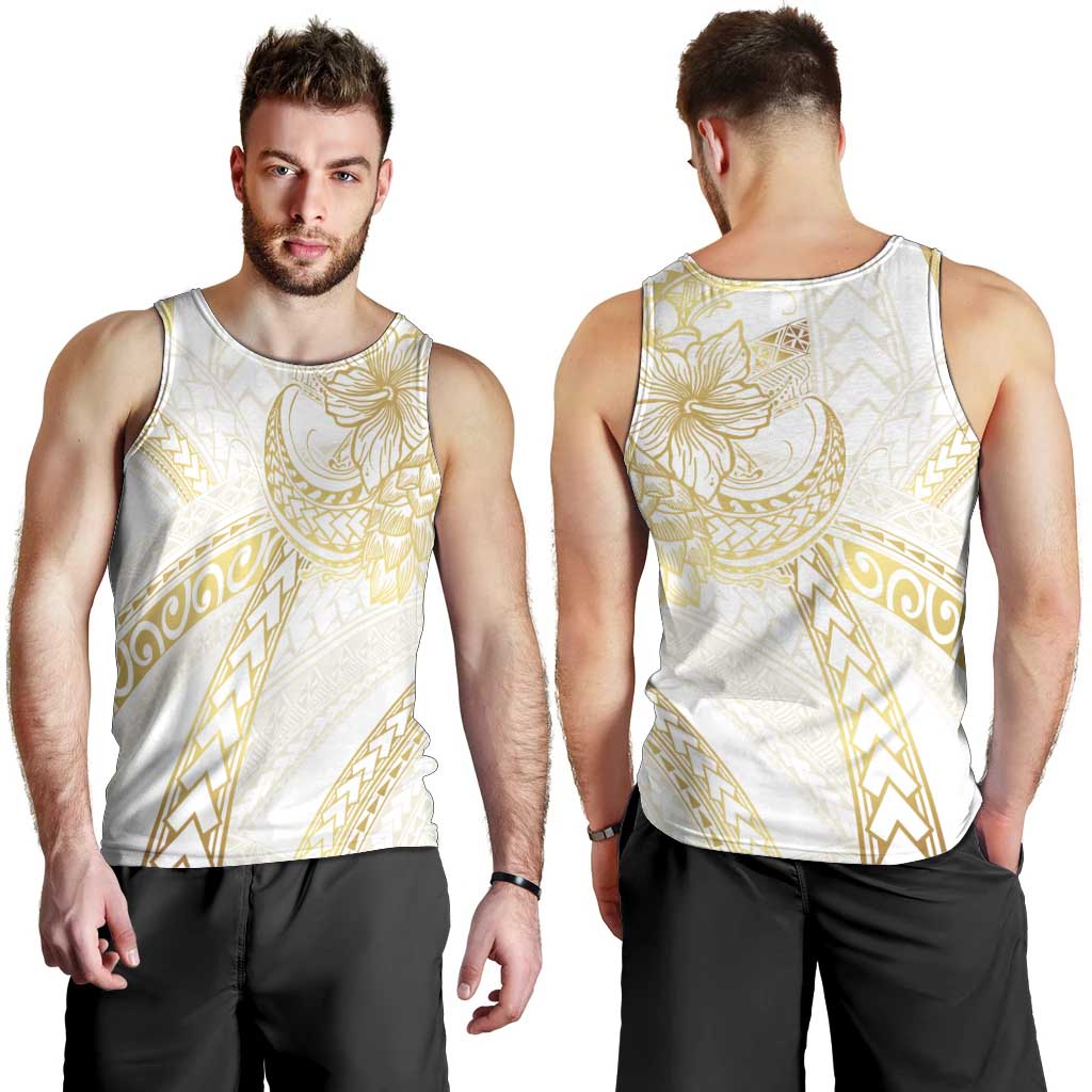 Samoa Lotu Tamaiti Gold Men Tank Top Teuila Tatau - Polynesian Pride