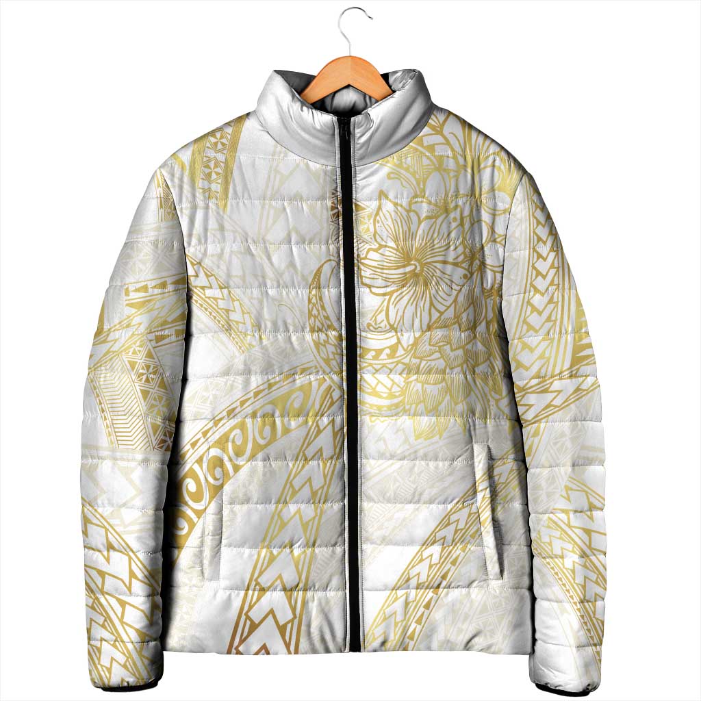 Samoa Lotu Tamaiti Gold Padded Jacket Teuila Tatau - Polynesian Pride