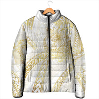 Samoa Lotu Tamaiti Gold Padded Jacket Teuila Tatau - Polynesian Pride