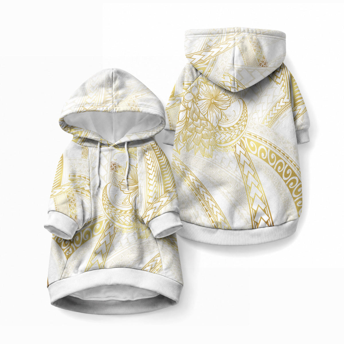 Samoa Lotu Tamaiti Gold Pet Hoodie Teuila Tatau